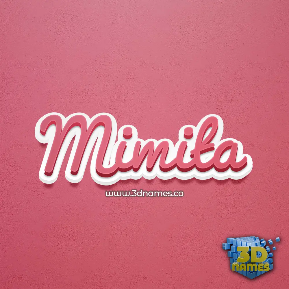 mimita in Red Scribble style - 3D name wallpaper