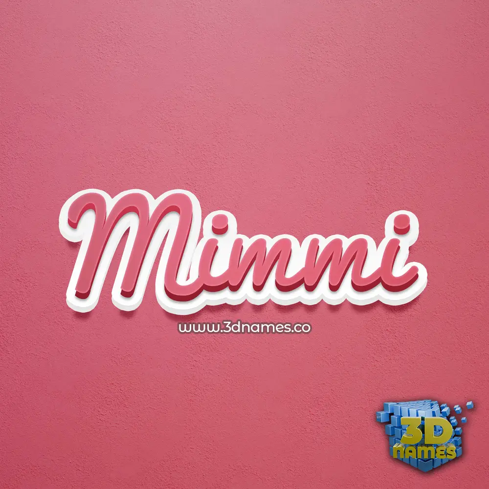 mimmi in Red Scribble style - 3D name wallpaper