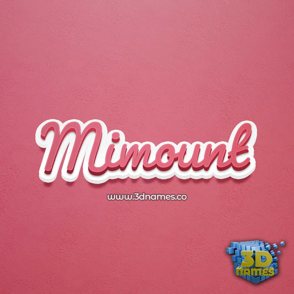 mimount in Red Scribble style - 3D name wallpaper