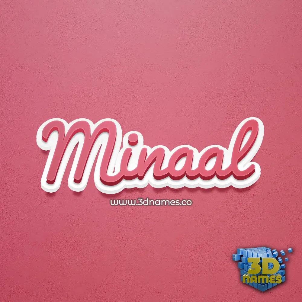 minaal in Red Scribble style - 3D name wallpaper