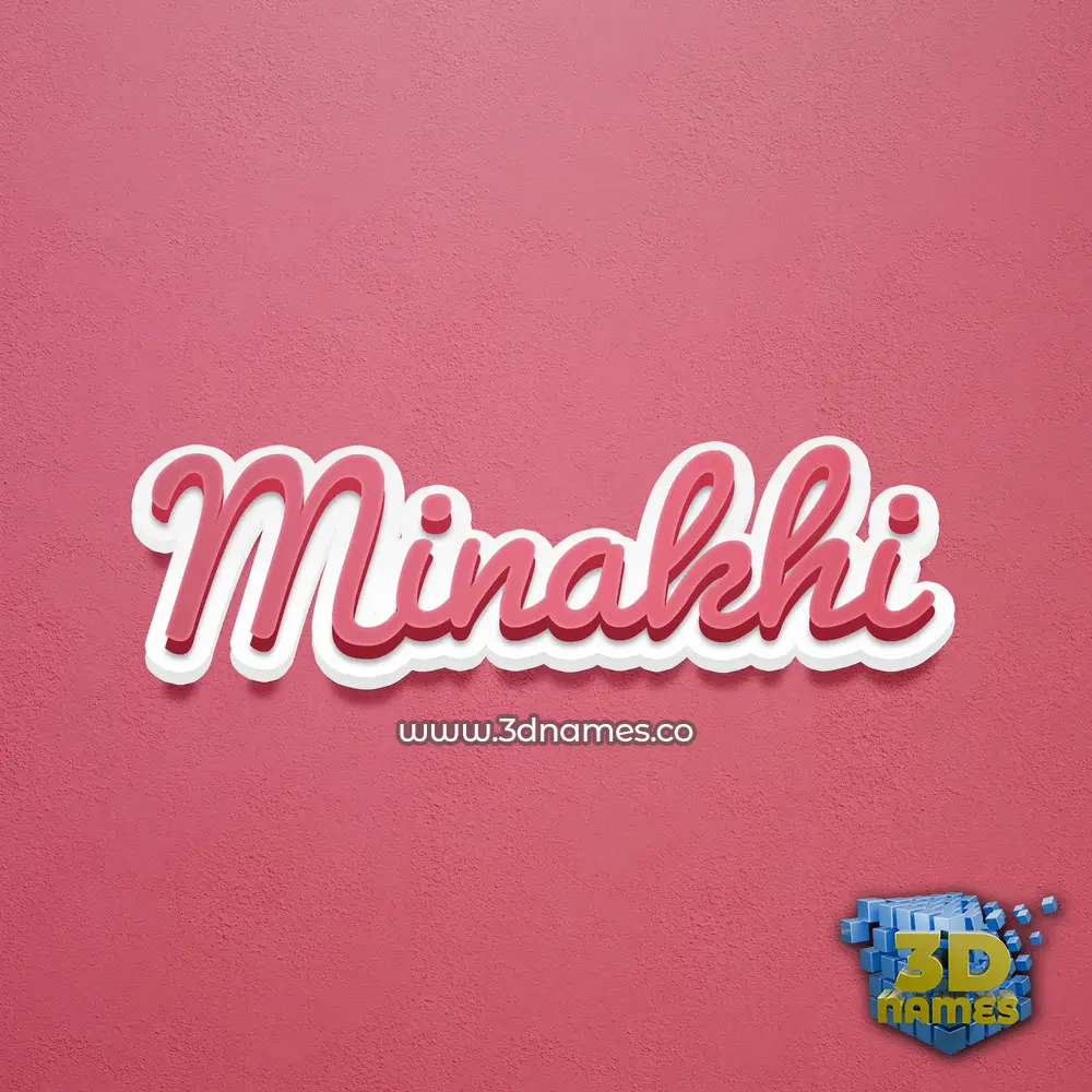 minakhi in Red Scribble style - 3D name wallpaper