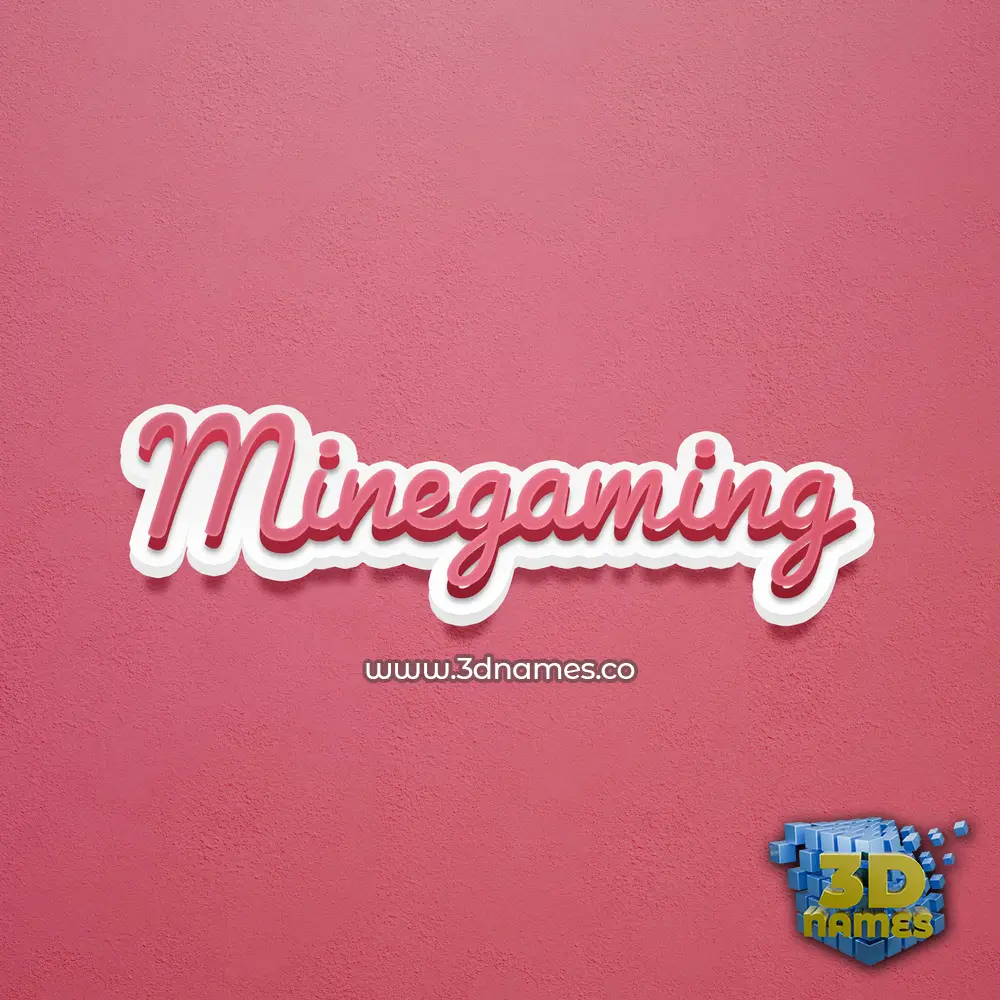 minegaming in Red Scribble style - 3D name wallpaper