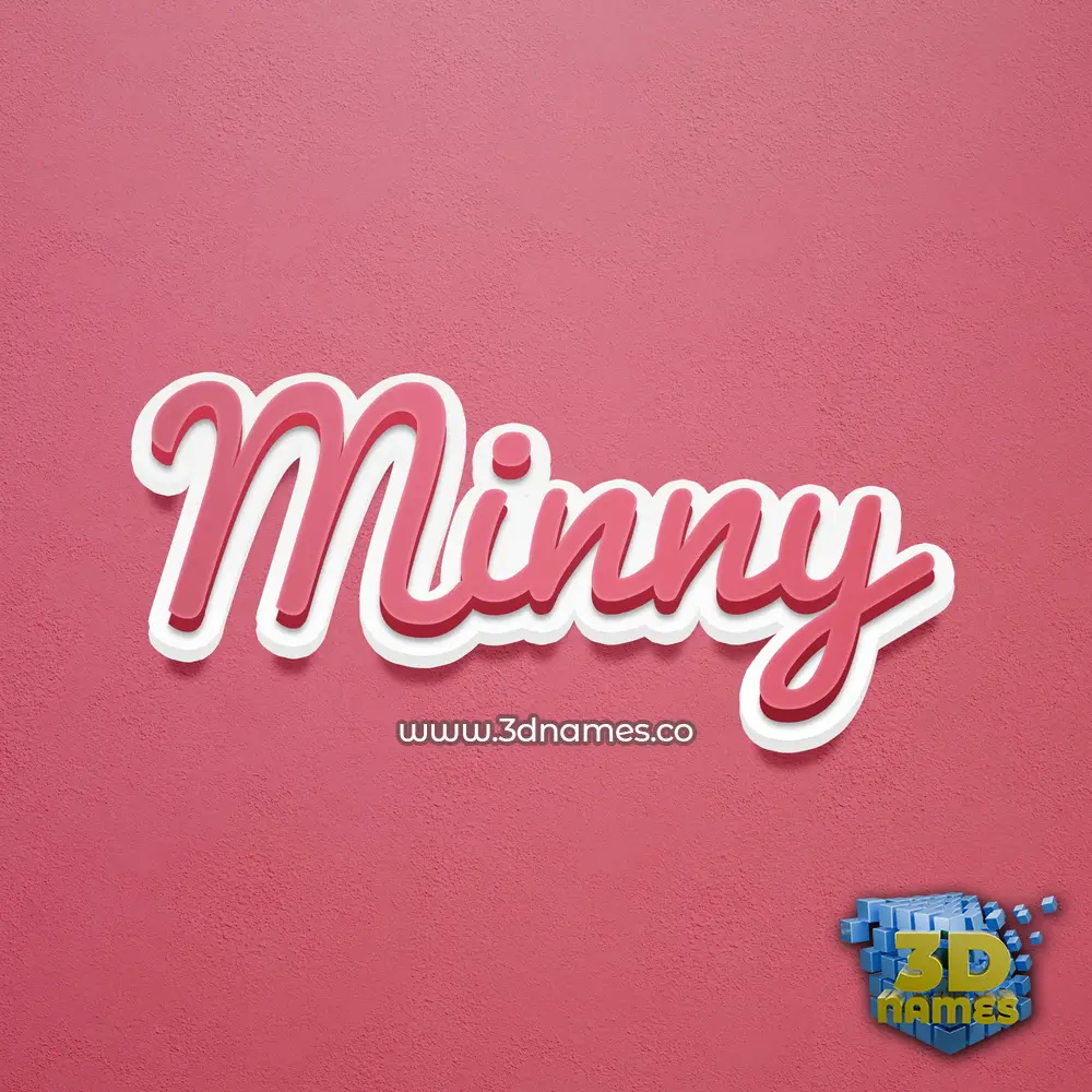 minny in Red Scribble style - 3D name wallpaper