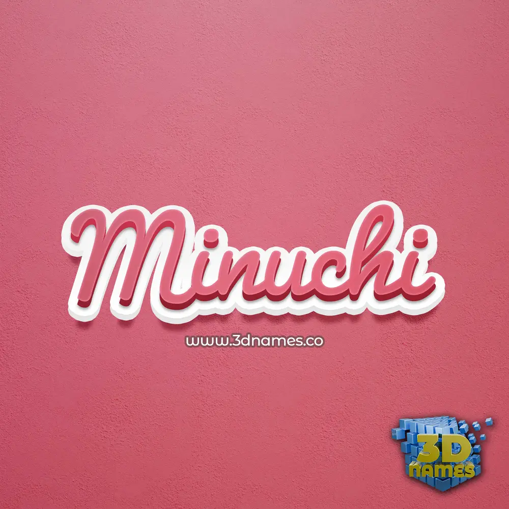 minuchi in Red Scribble style - 3D name wallpaper