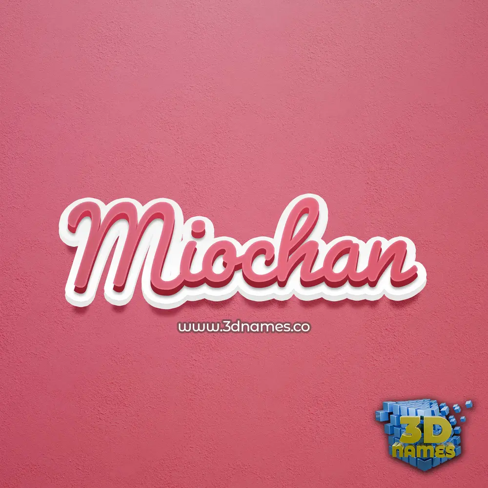 miochan in Red Scribble style - 3D name wallpaper
