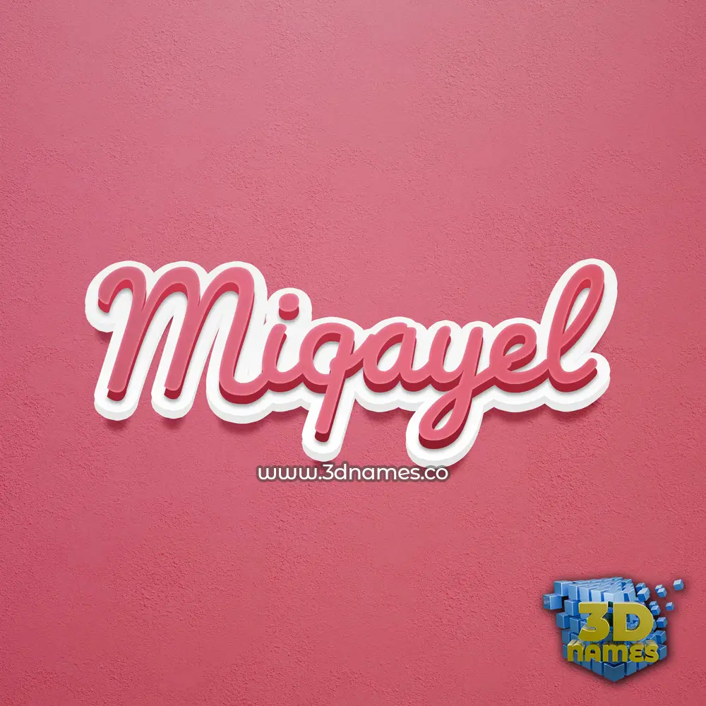 miqayel in Red Scribble style - 3D name wallpaper