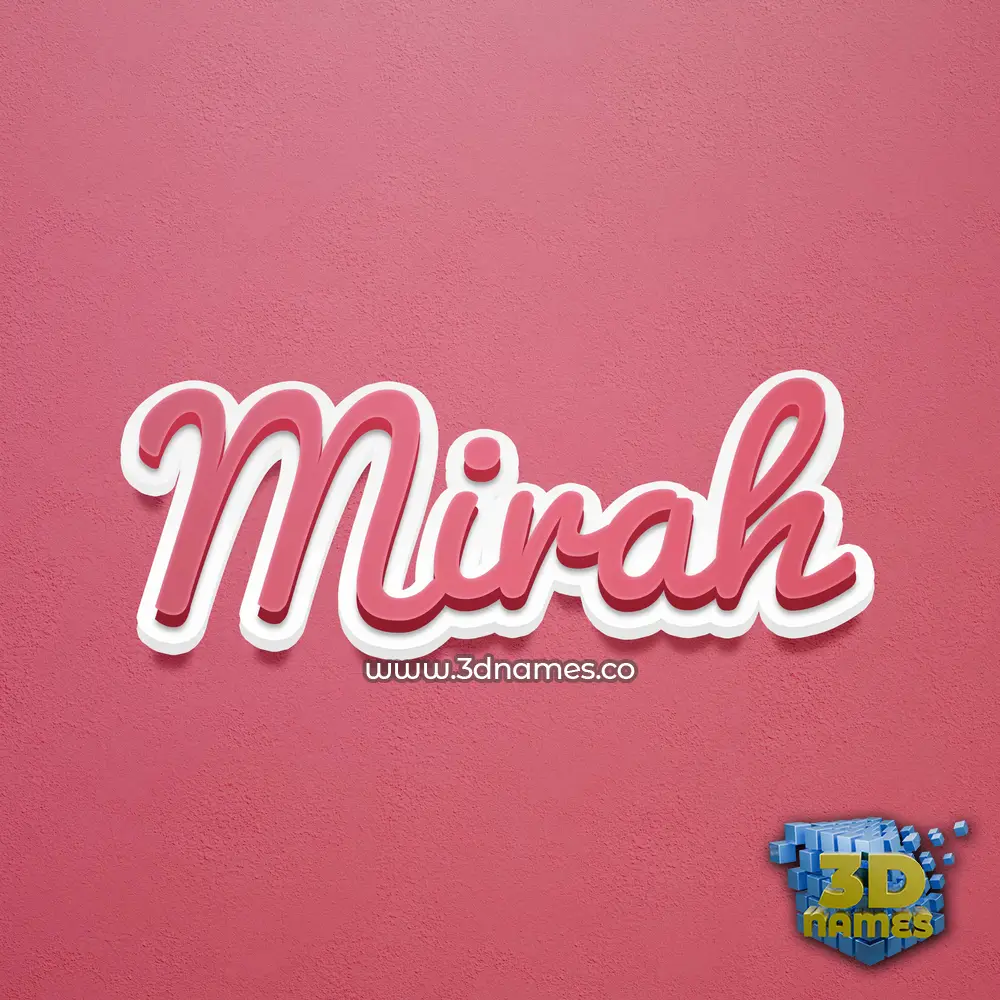 mirah in Red Scribble style - 3D name wallpaper