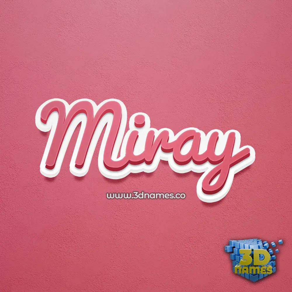 miray in Red Scribble style - 3D name wallpaper