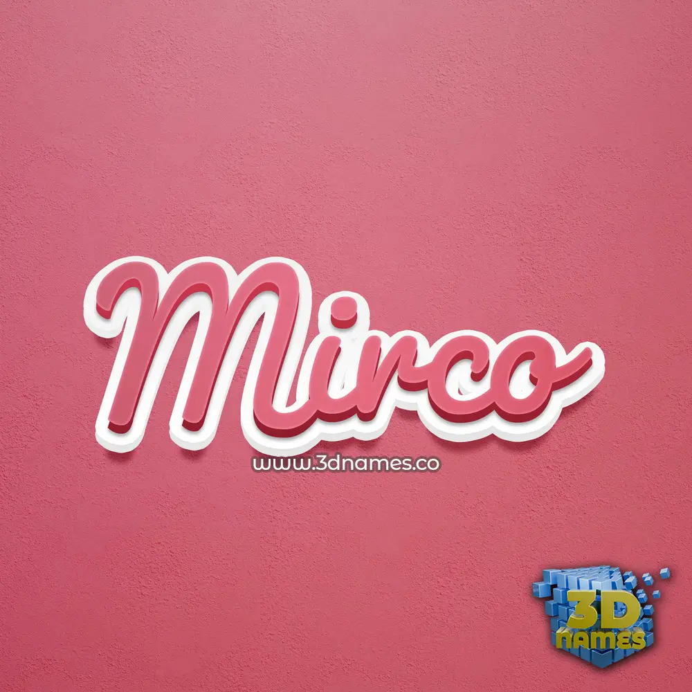 mirco in Red Scribble style - 3D name wallpaper