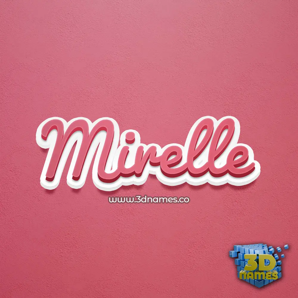 mirelle in Red Scribble style - 3D name wallpaper