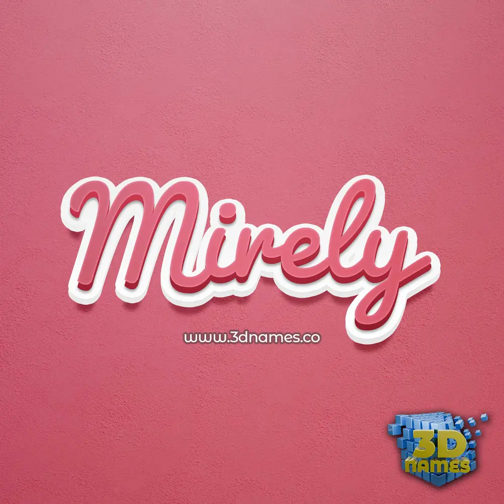 mirely in Red Scribble style - 3D name wallpaper