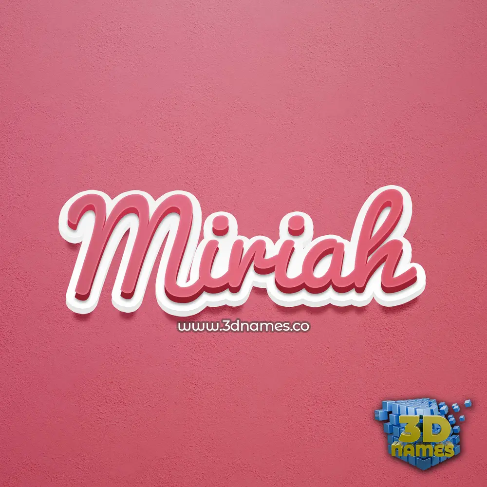 miriah in Red Scribble style - 3D name wallpaper