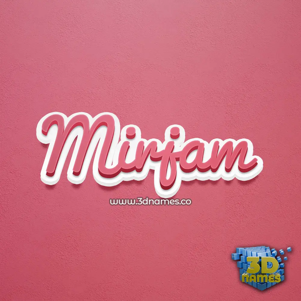 mirjam in Red Scribble style - 3D name wallpaper