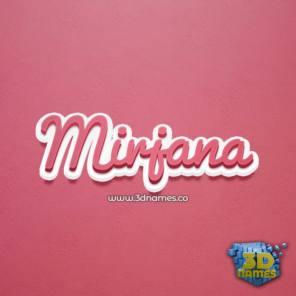 mirjana in Red Scribble style - 3D name wallpaper