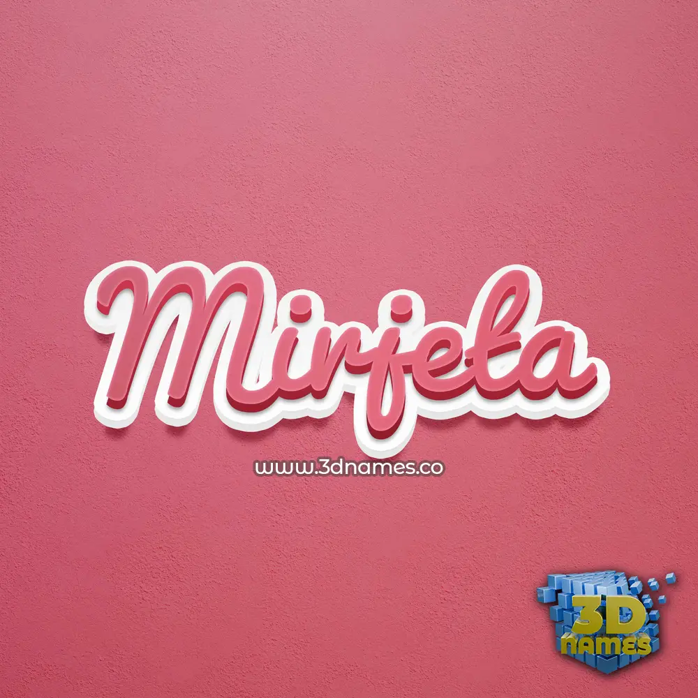 mirjeta in Red Scribble style - 3D name wallpaper