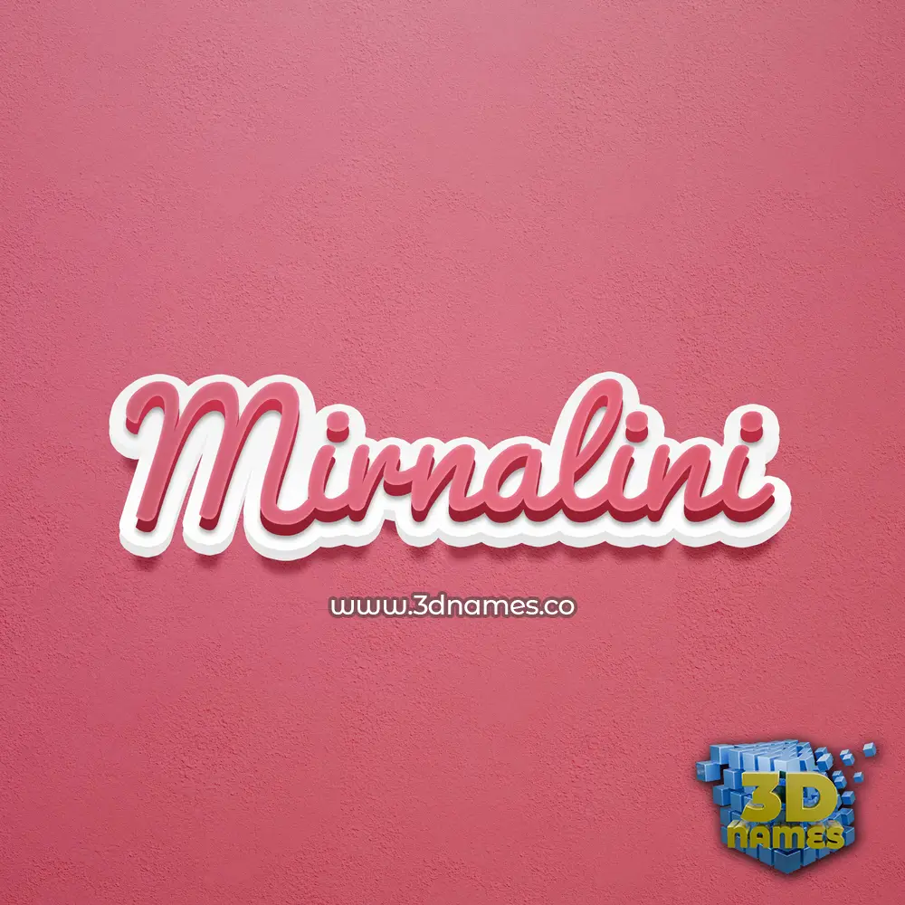 mirnalini in Red Scribble style - 3D name wallpaper