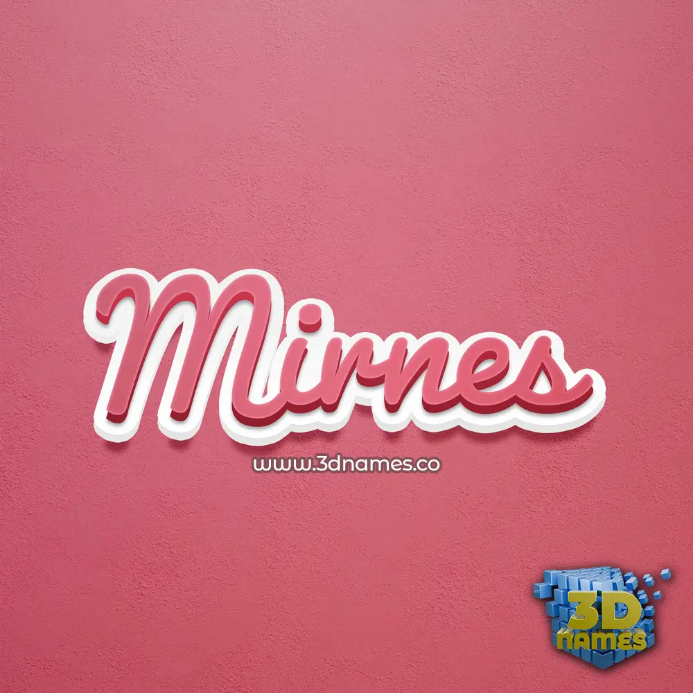 mirnes in Red Scribble style - 3D name wallpaper