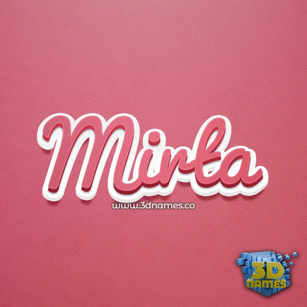 mirta in Red Scribble style - 3D name wallpaper