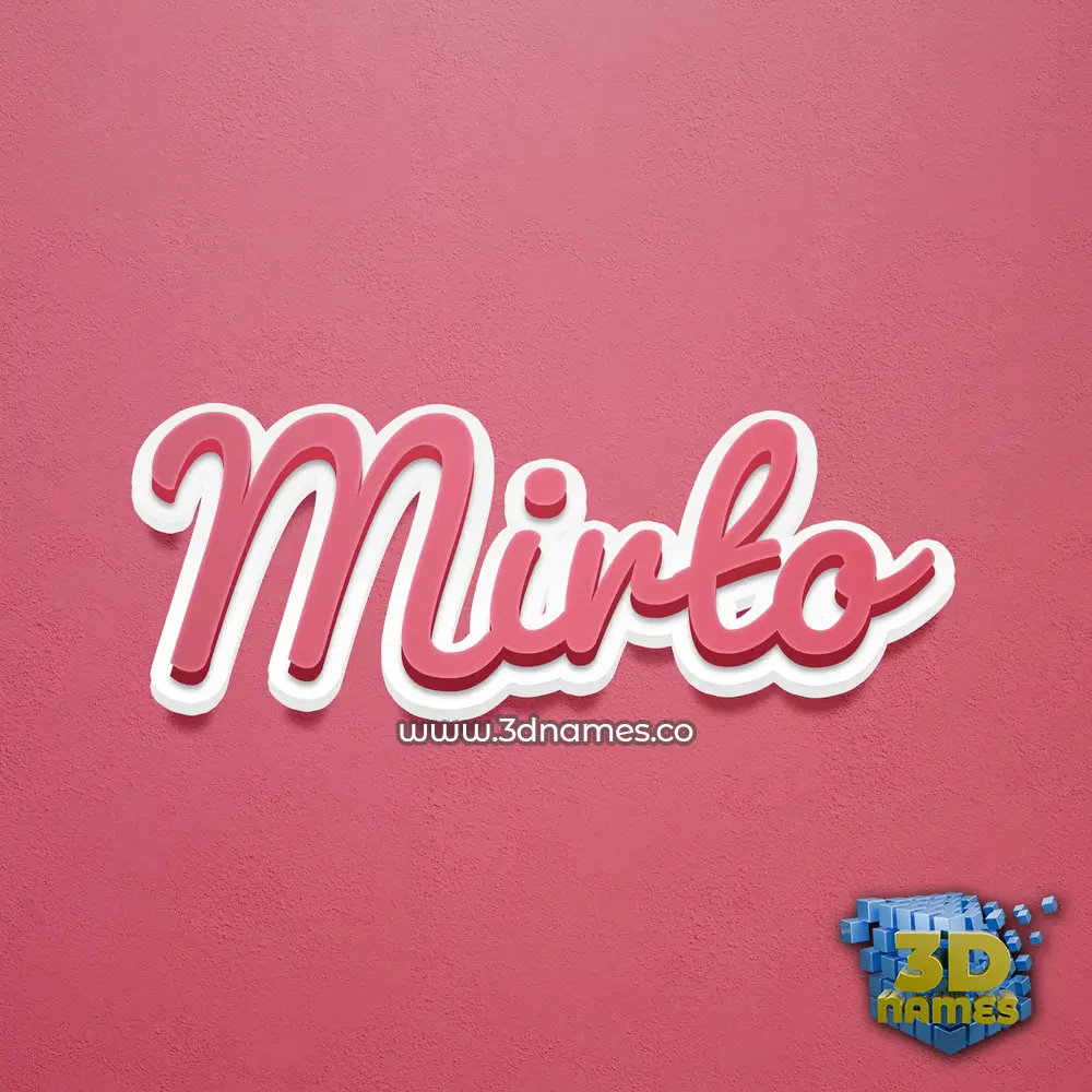 mirto in Red Scribble style - 3D name wallpaper