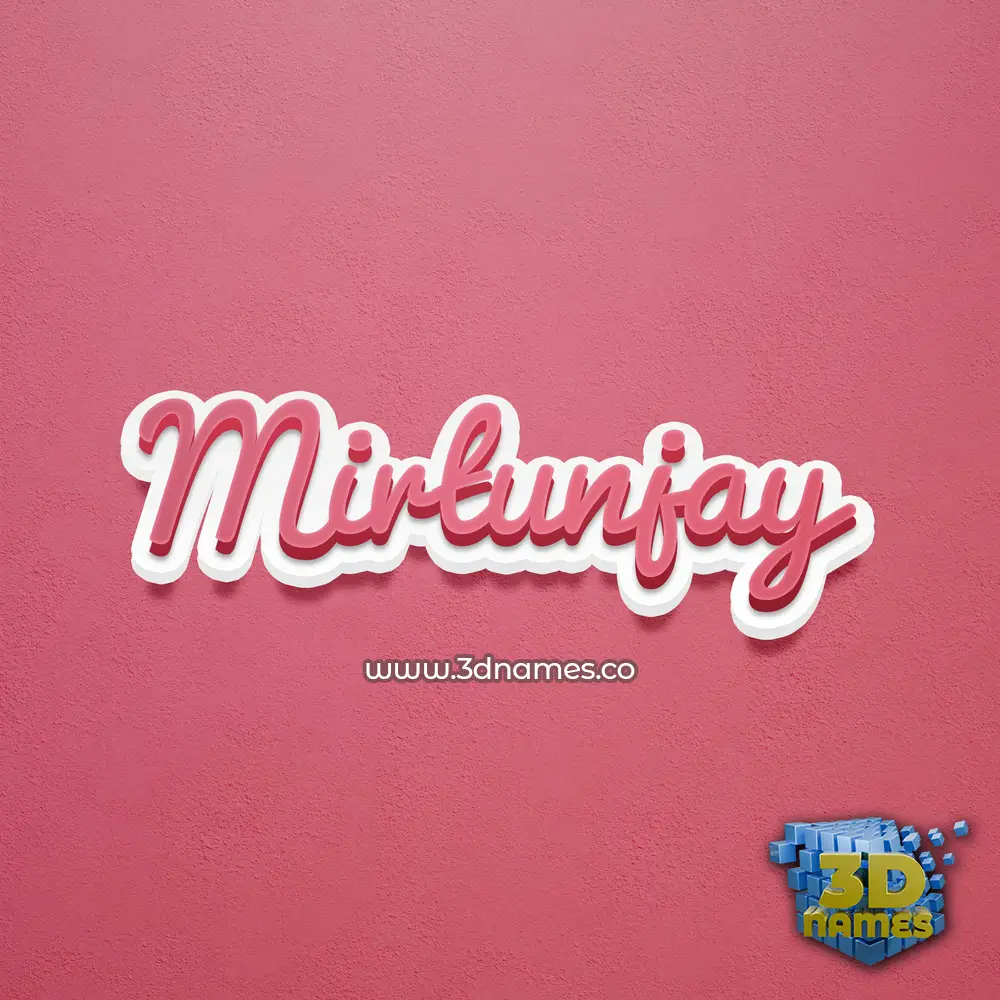 mirtunjay in Red Scribble style - 3D name wallpaper