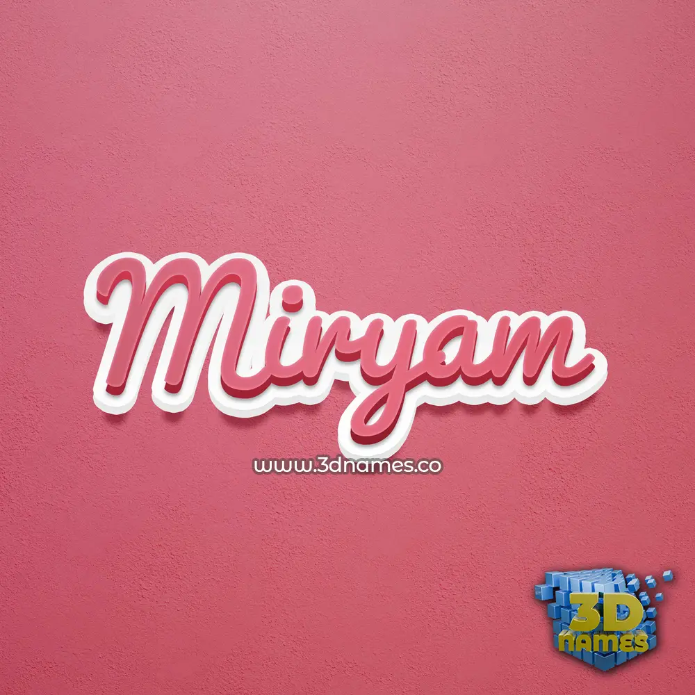 miryam in Red Scribble style - 3D name wallpaper
