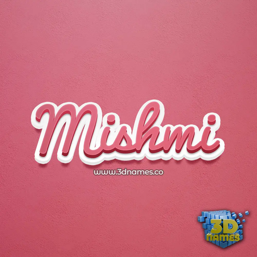 mishmi in Red Scribble style - 3D name wallpaper