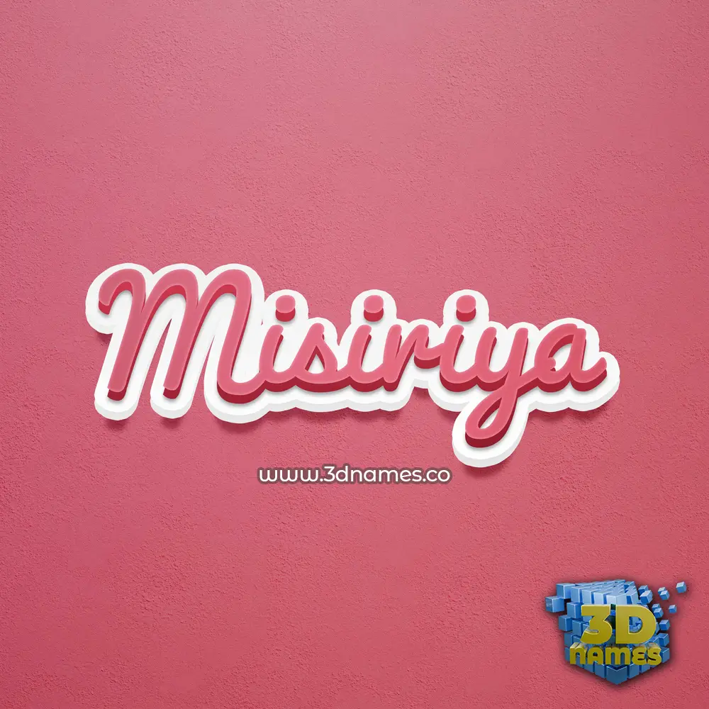 misiriya in Red Scribble style - 3D name wallpaper