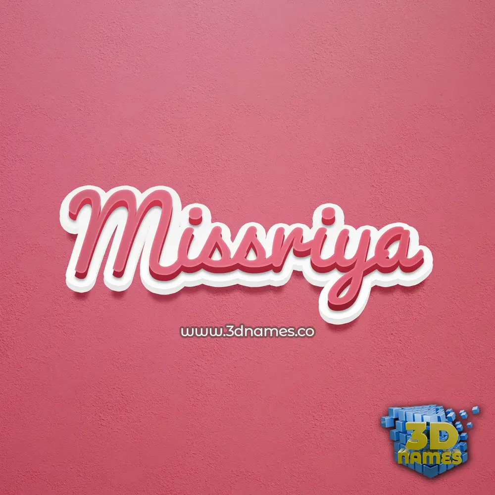 missriya in Red Scribble style - 3D name wallpaper