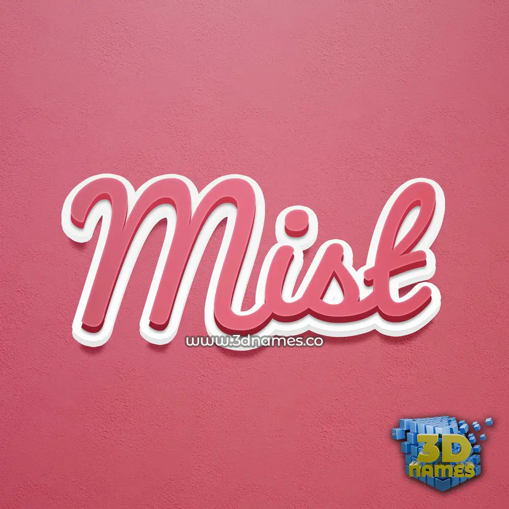 mist in Red Scribble style - 3D name wallpaper