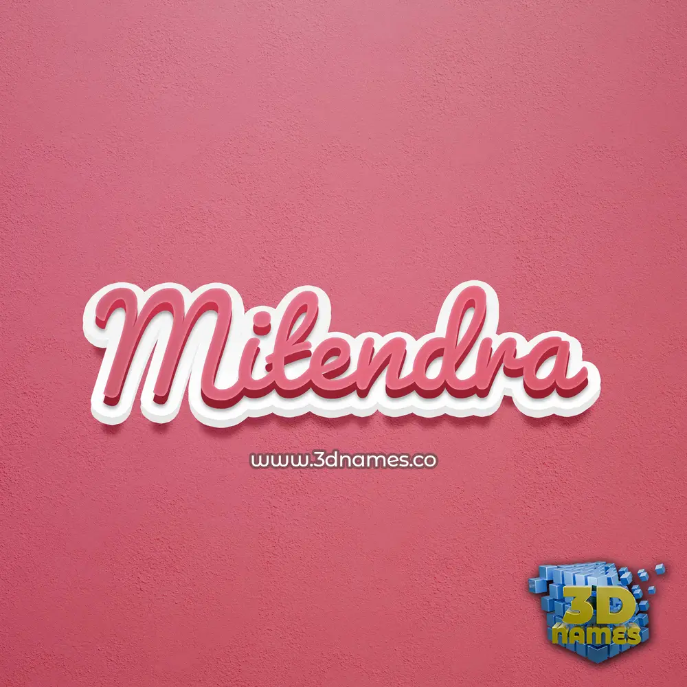 mitendra in Red Scribble style - 3D name wallpaper