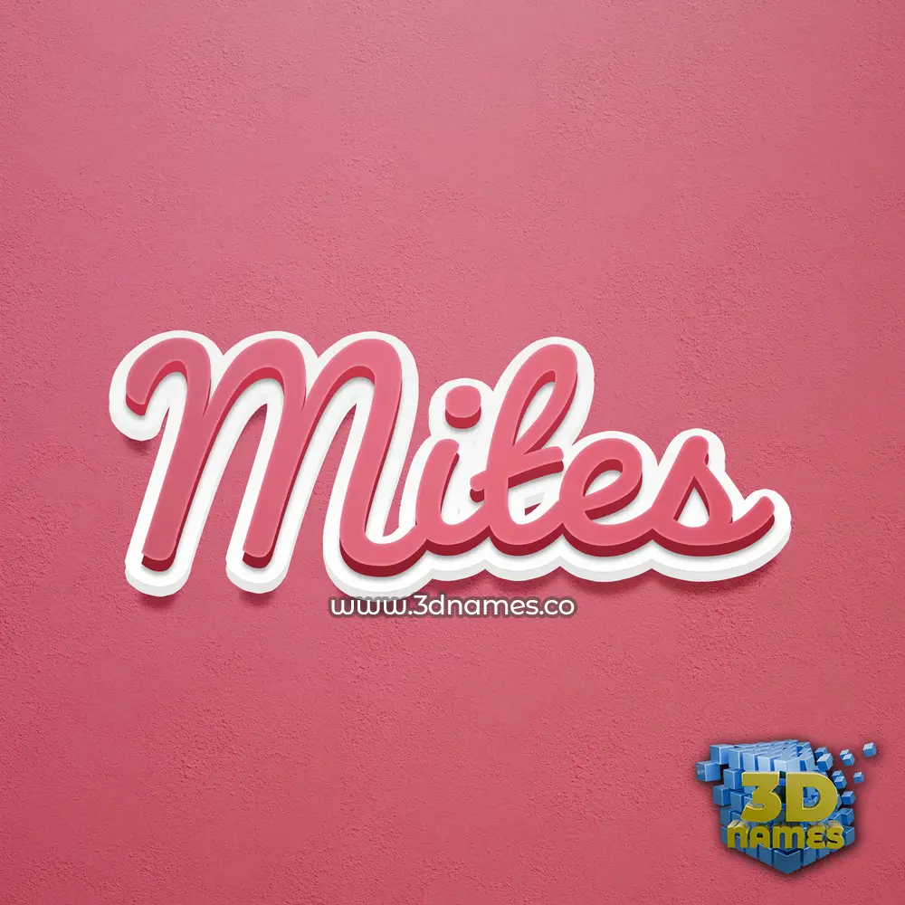 mites in Red Scribble style - 3D name wallpaper