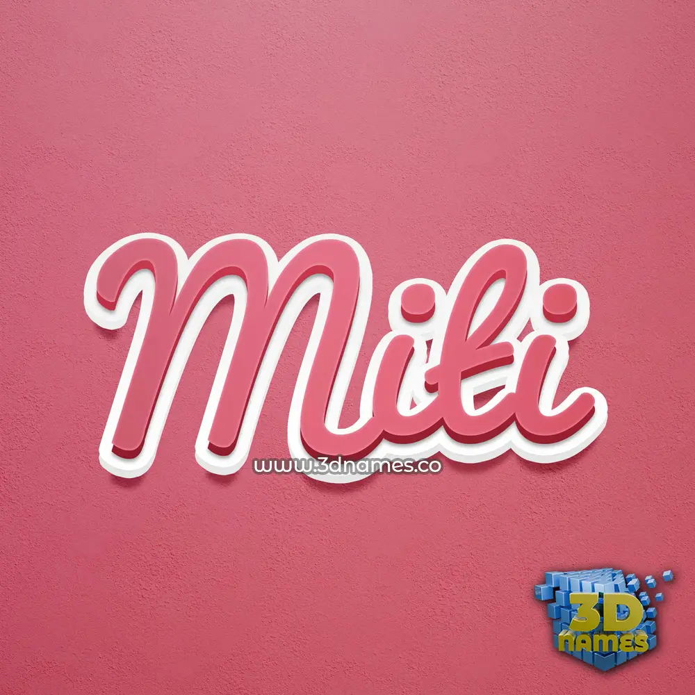 miti in Red Scribble style - 3D name wallpaper