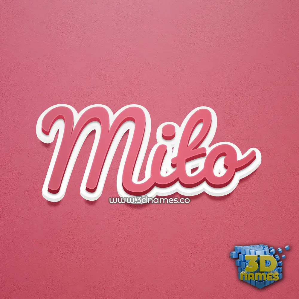 mito in Red Scribble style - 3D name wallpaper