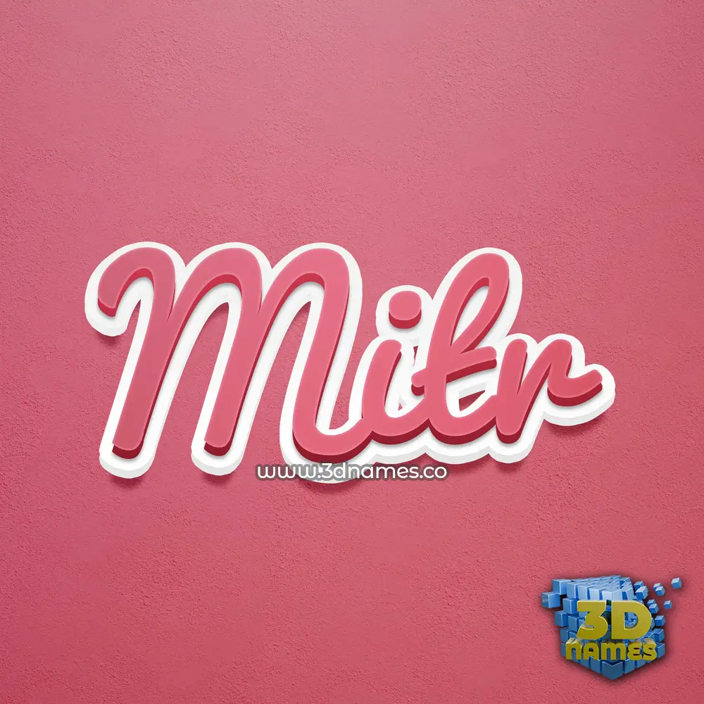 mitr in Red Scribble style - 3D name wallpaper