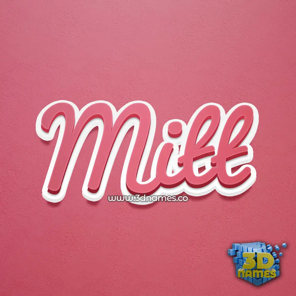 mitt in Red Scribble style - 3D name wallpaper