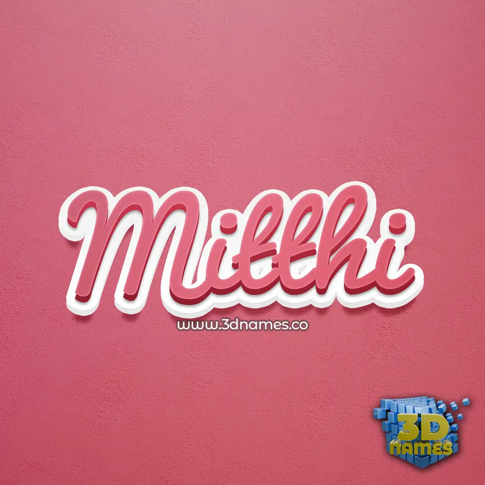 mitthi in Red Scribble style - 3D name wallpaper