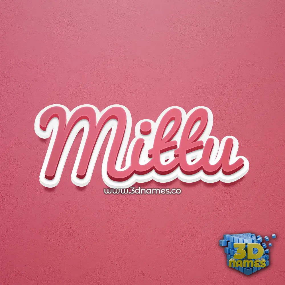 mittu in Red Scribble style - 3D name wallpaper