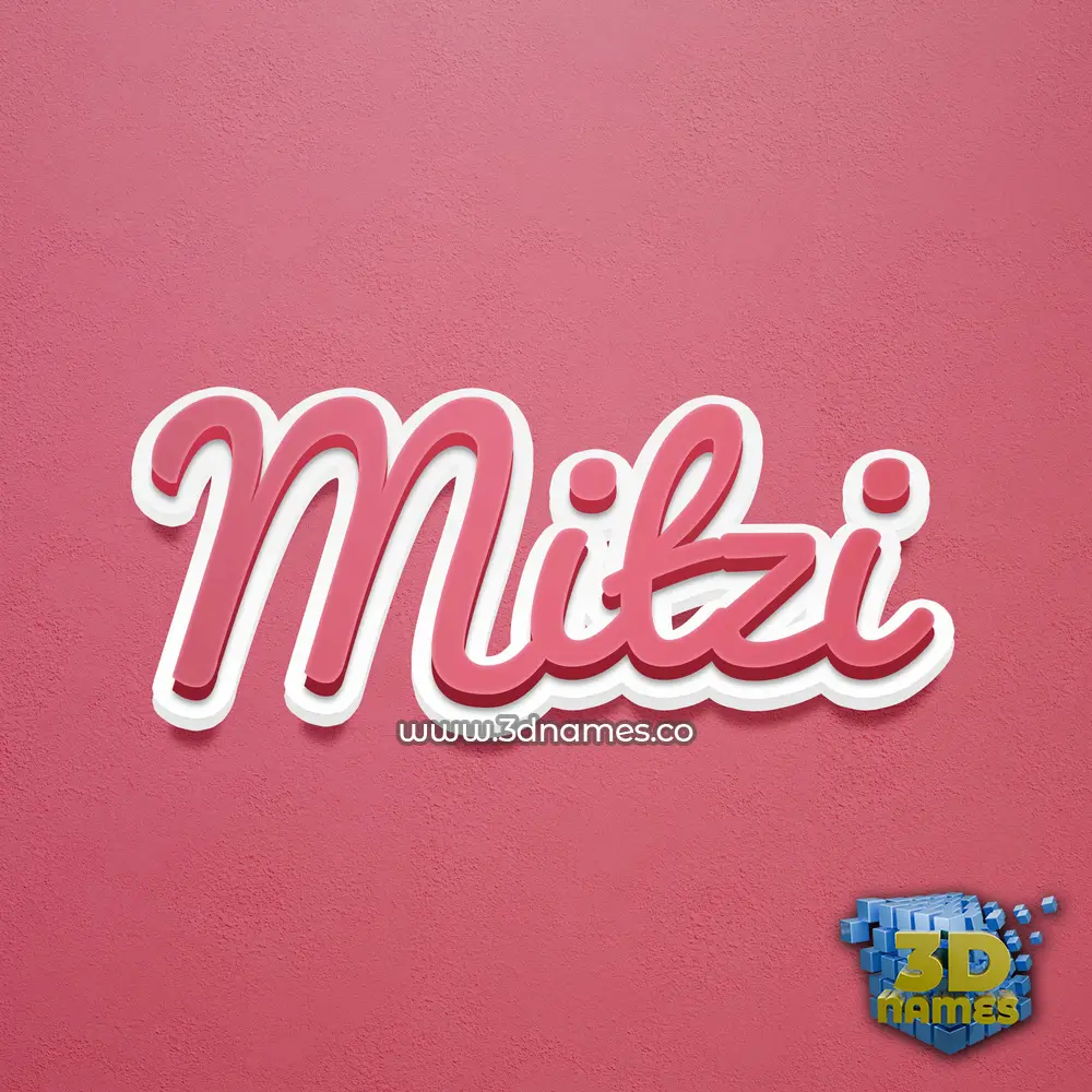 mitzi in Red Scribble style - 3D name wallpaper