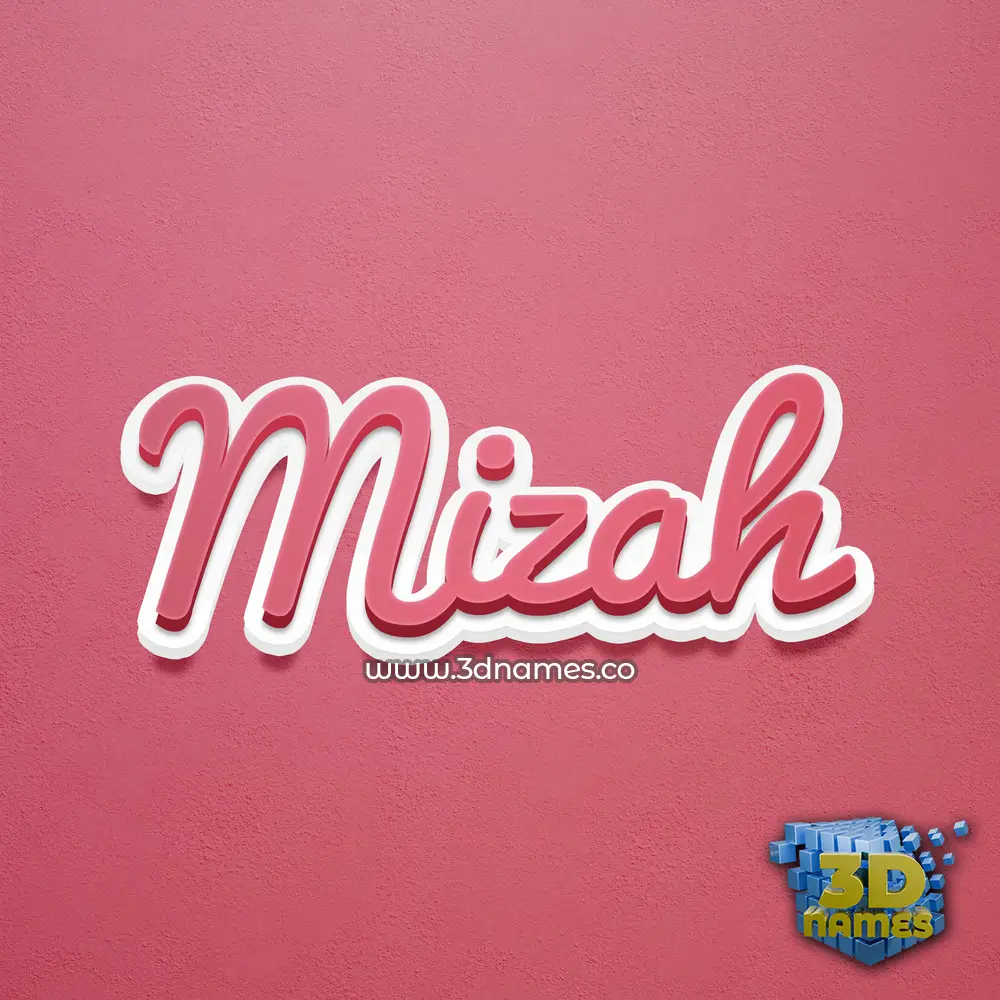 mizah in Red Scribble style - 3D name wallpaper