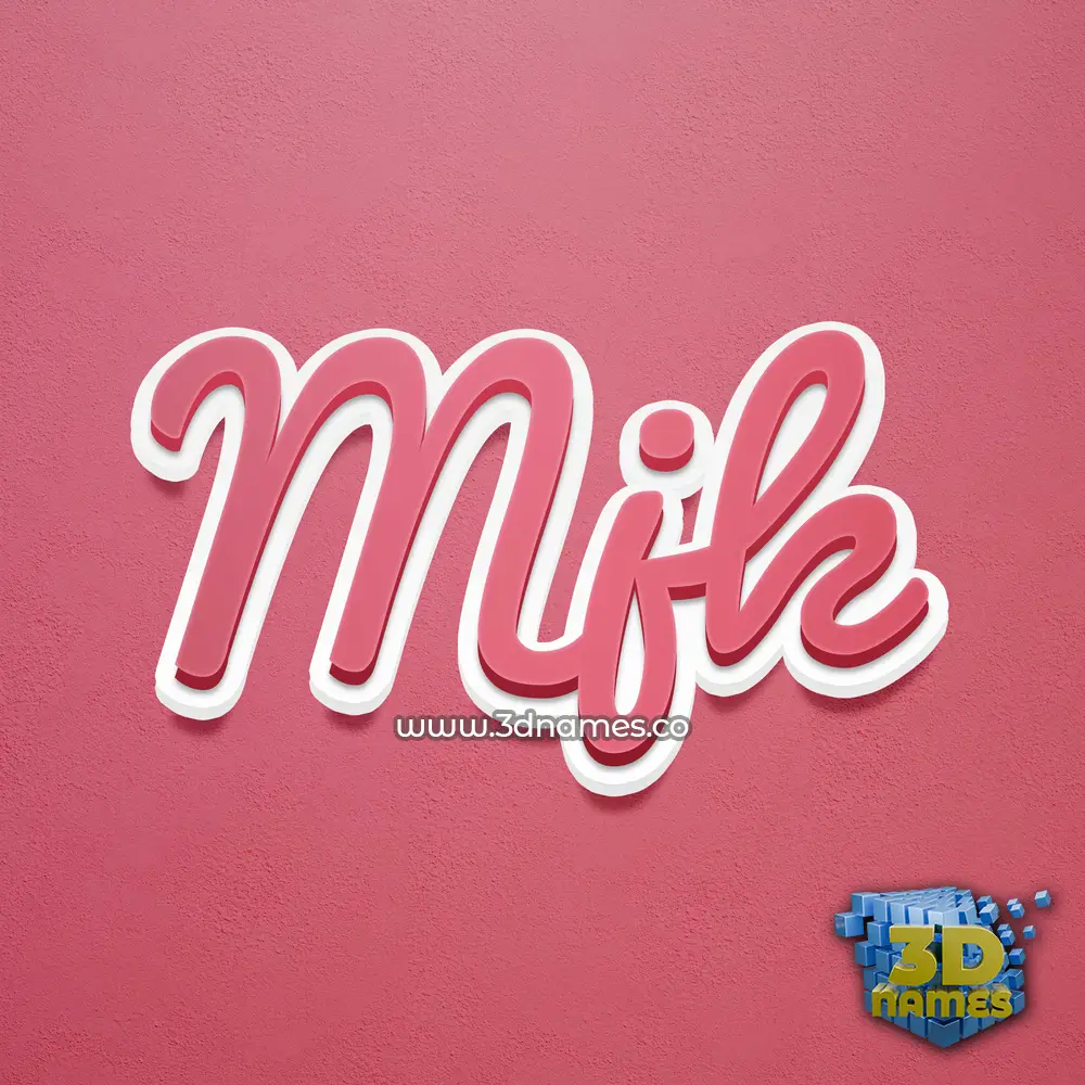 mjk in Red Scribble style - 3D name wallpaper