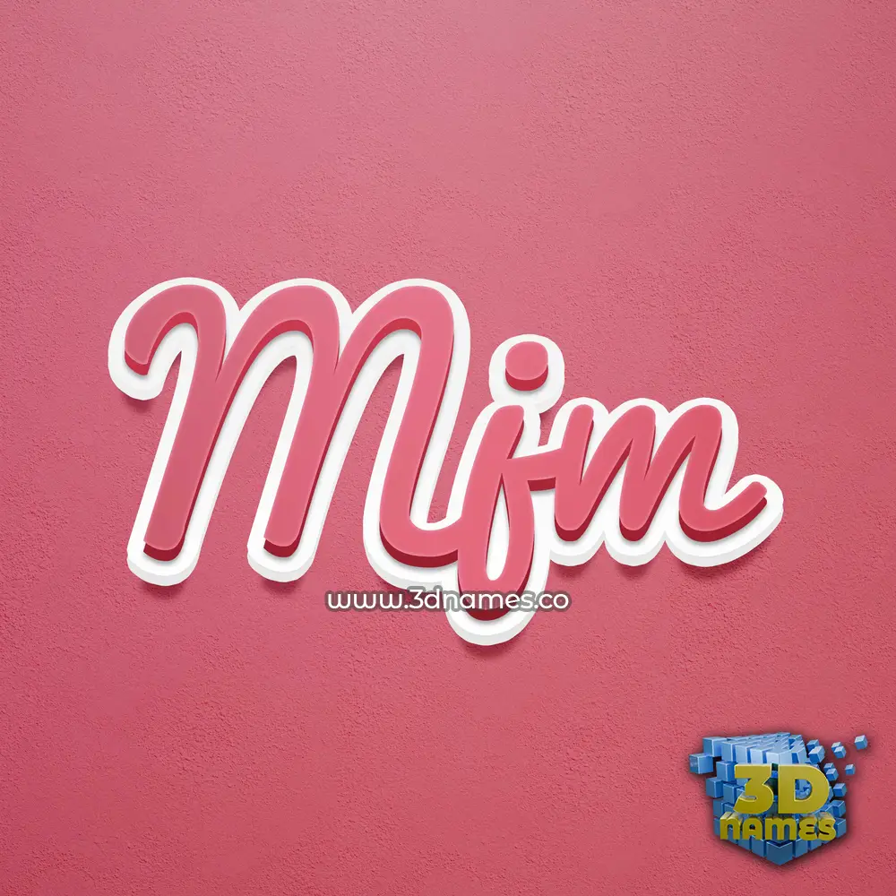 mjm in Red Scribble style - 3D name wallpaper