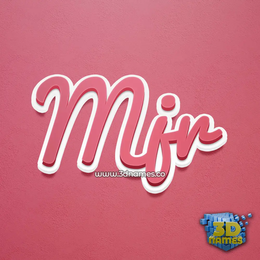 mjr in Red Scribble style - 3D name wallpaper