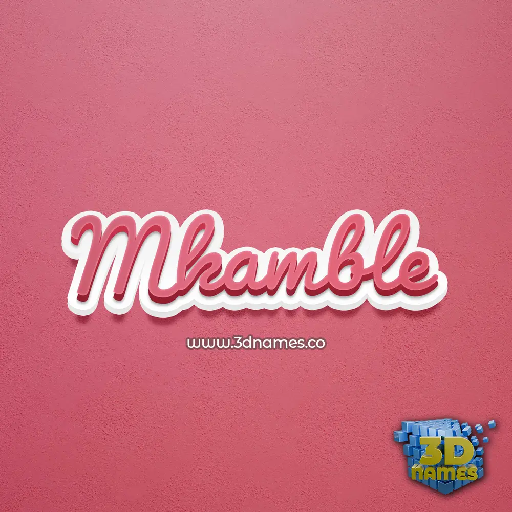 mkamble in Red Scribble style - 3D name wallpaper