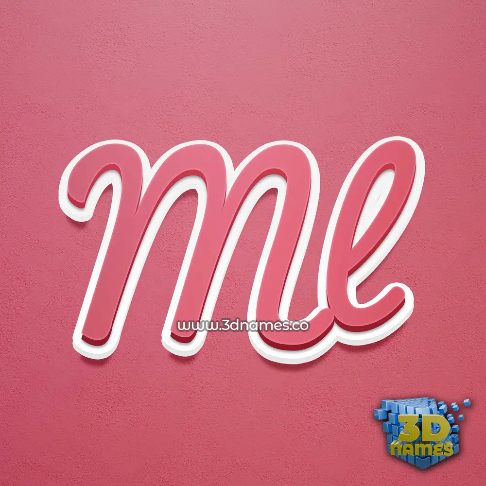ml in Red Scribble style - 3D name wallpaper