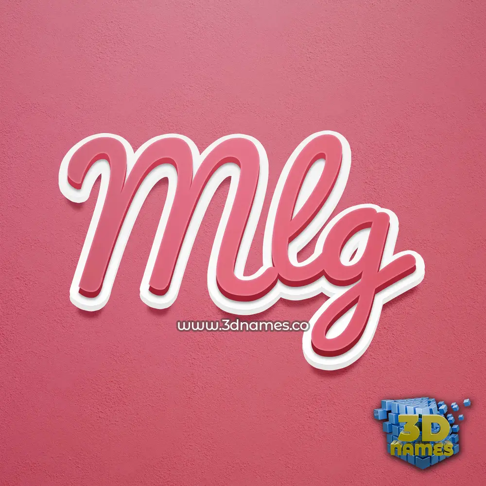 mlg in Red Scribble style - 3D name wallpaper