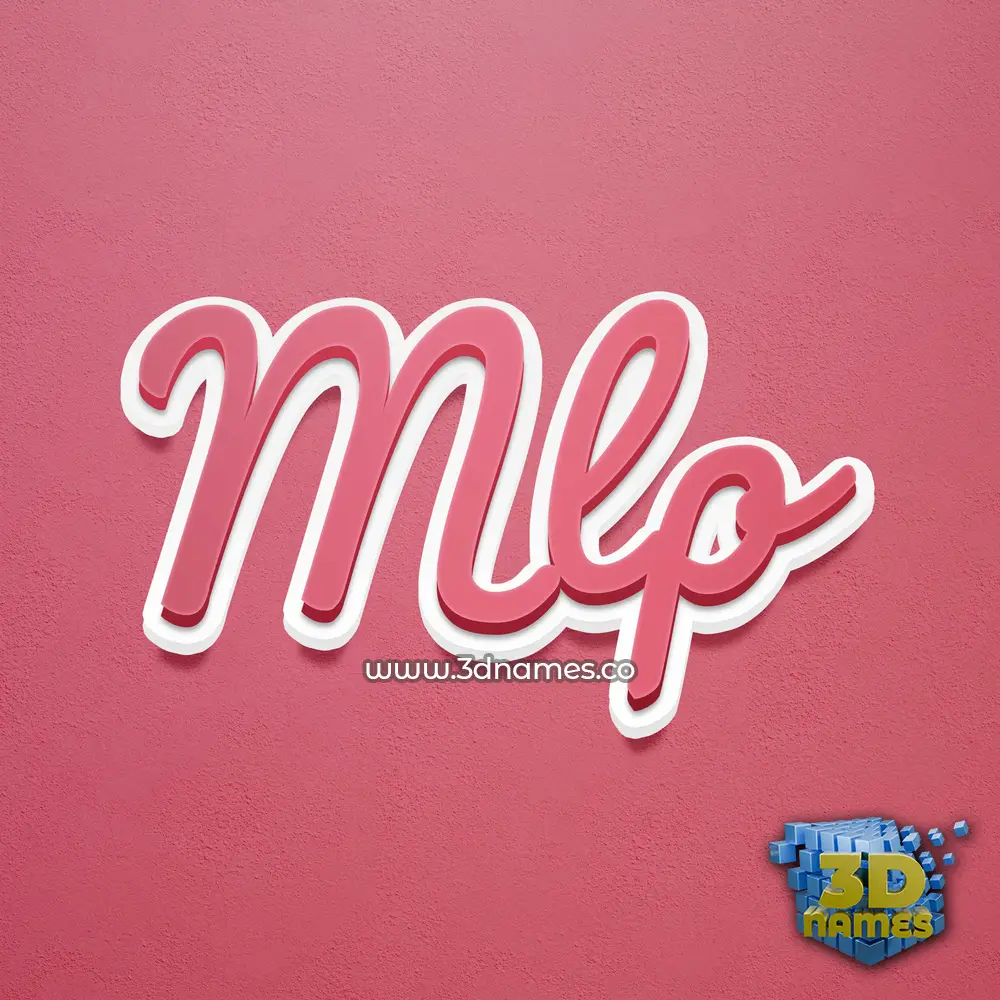 mlp in Red Scribble style - 3D name wallpaper