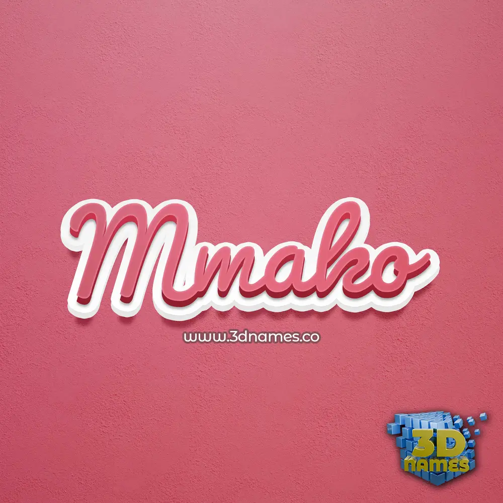 mmako in Red Scribble style - 3D name wallpaper