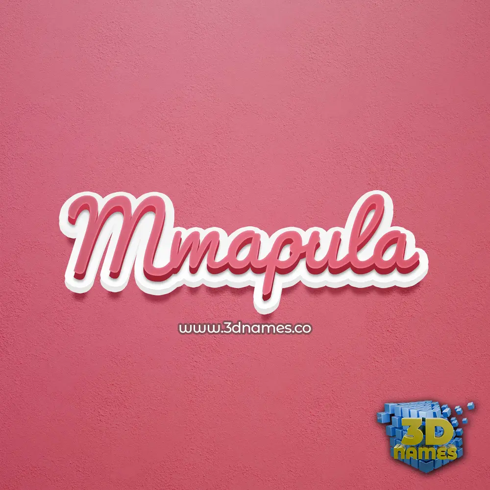 mmapula in Red Scribble style - 3D name wallpaper