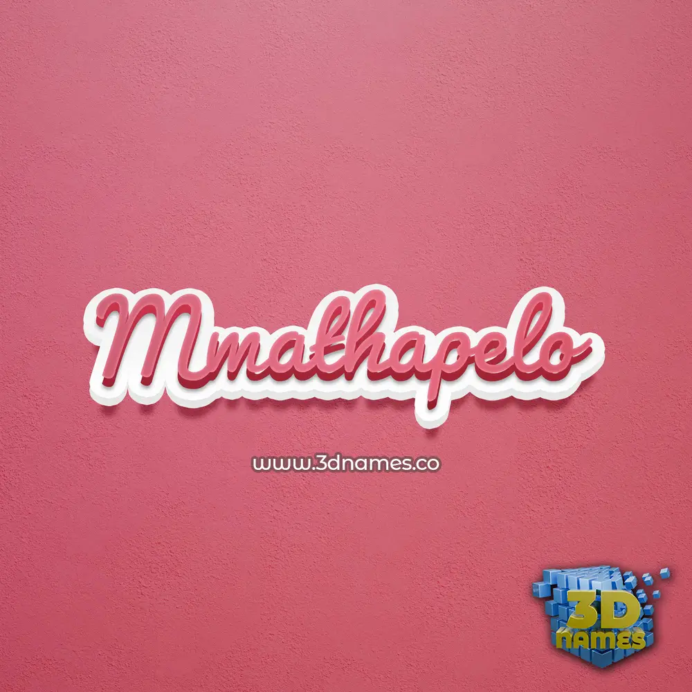 mmathapelo in Red Scribble style - 3D name wallpaper
