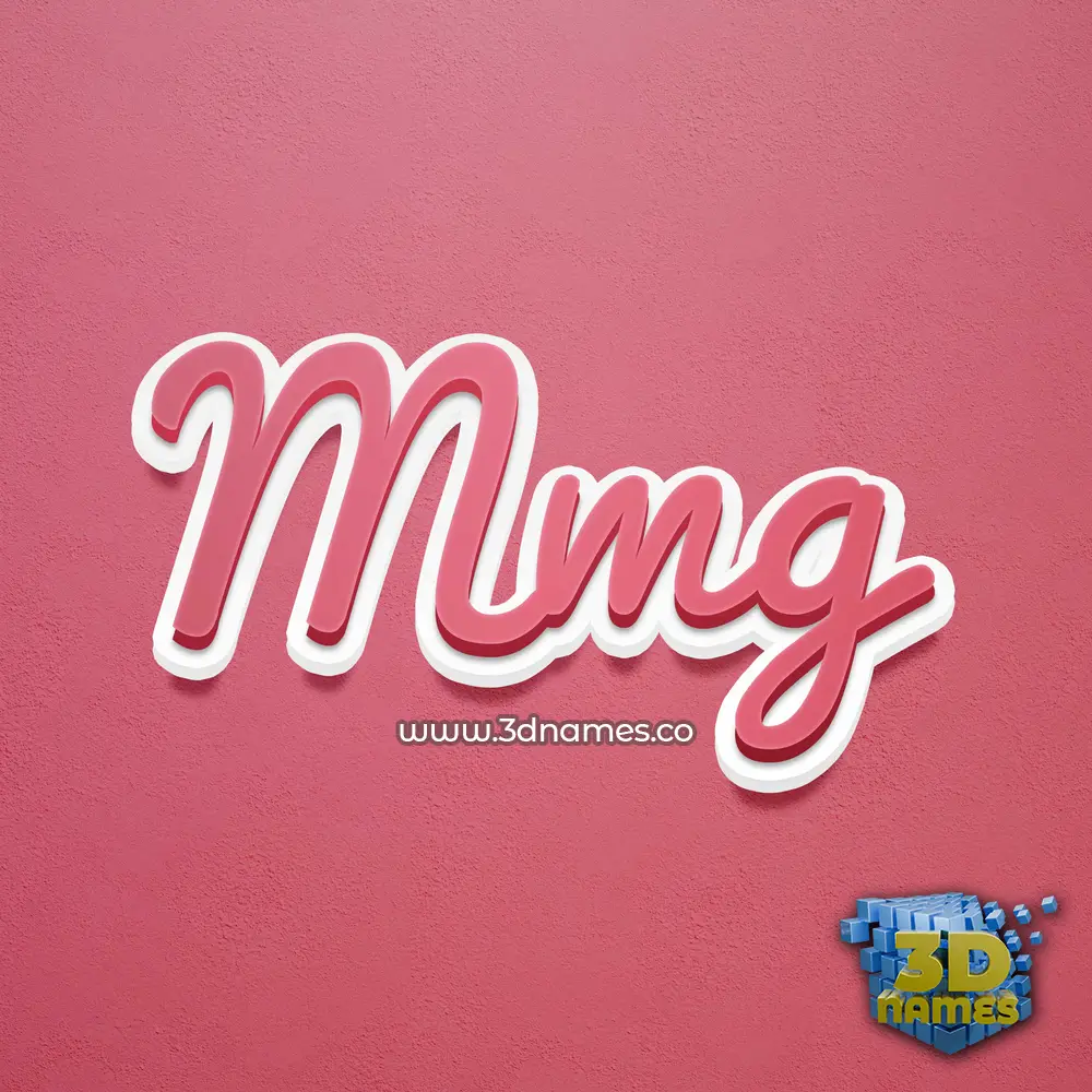 mmg in Red Scribble style - 3D name wallpaper